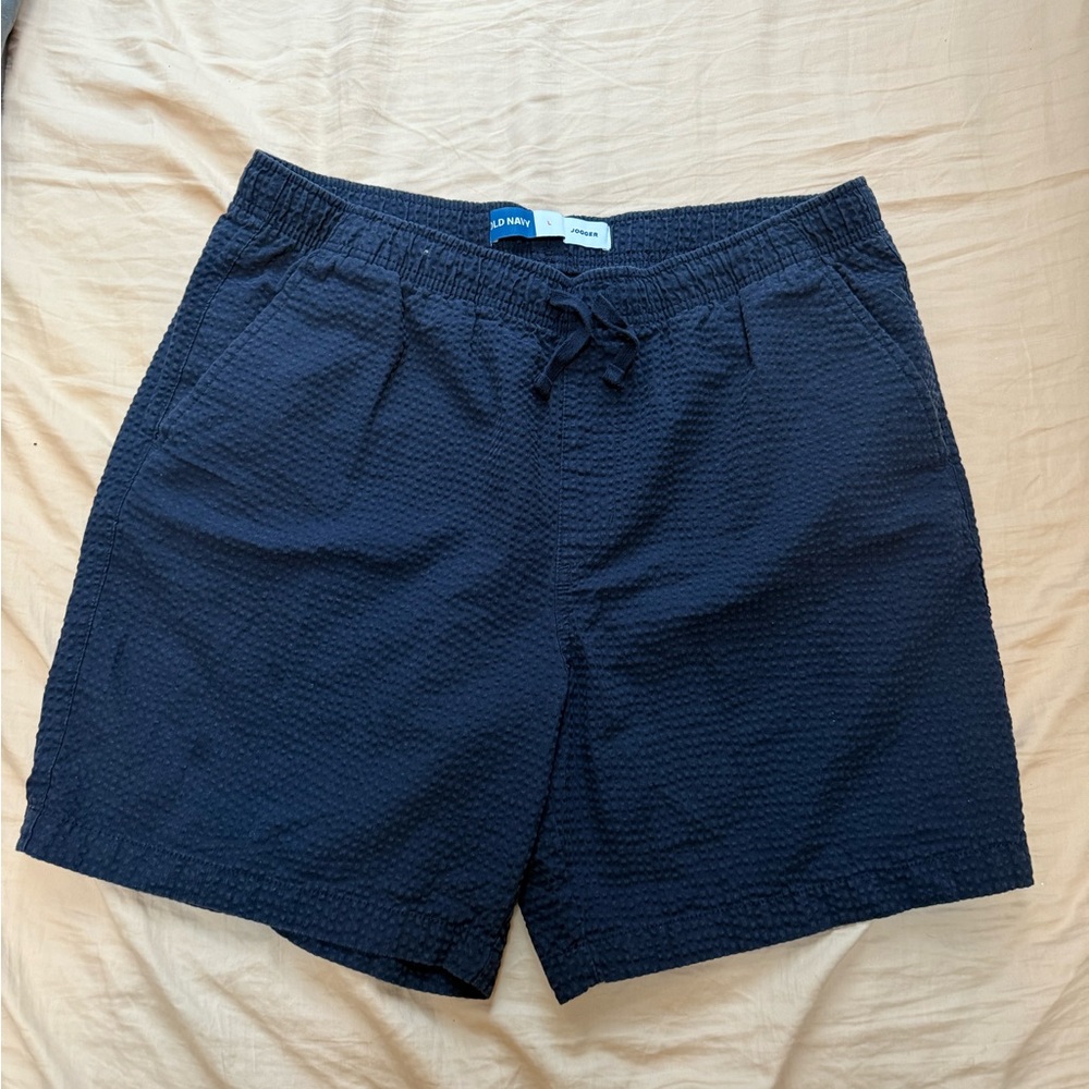 Old Navy Navy Blue Textured Shorts